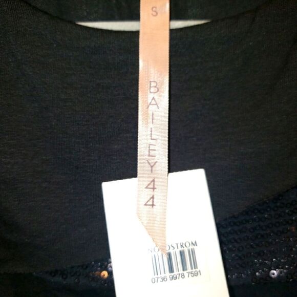 Bailey44 High-gloss Sequin Sleeveless, Women's sz S,  Black NWT. - Picture 2 of 2